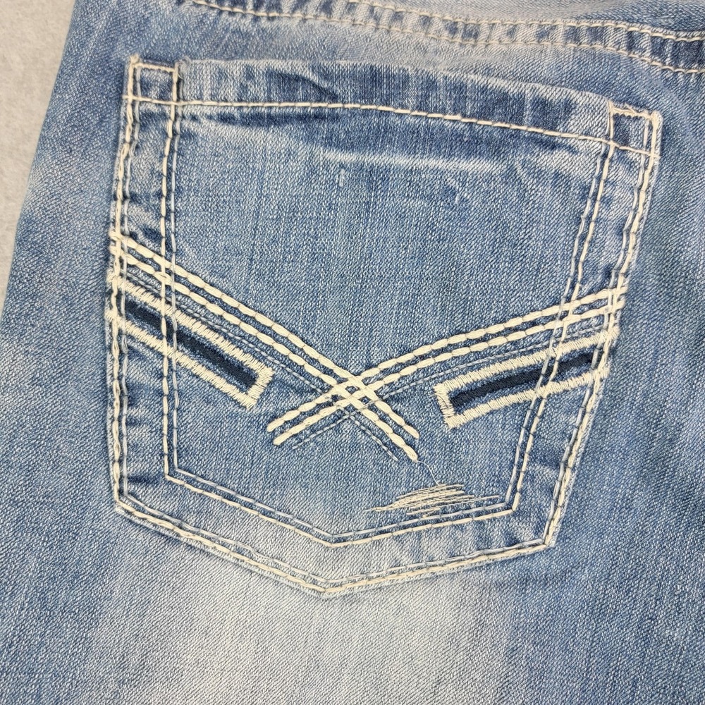 Axel Jeans Mens 36x32 Light Wash Blue Volcott Vintage Boot Bootcut Denim Pants - Picture 10 of 16